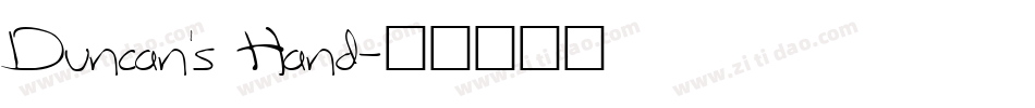 Duncan's Hand字体转换